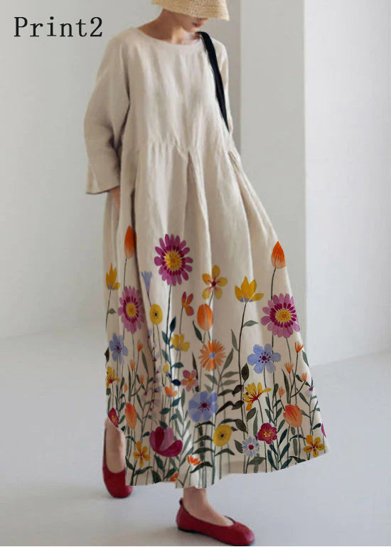 Damklänning med Fickor och Patchwork Design för Vår- och Sommarbruk 10