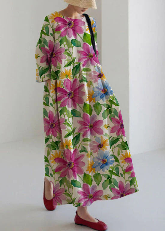 Damklänning med Fickor och Patchwork Design för Vår- och Sommarbruk 6