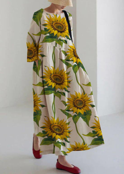 Damklänning med Fickor och Patchwork Design för Vår- och Sommarbruk 8