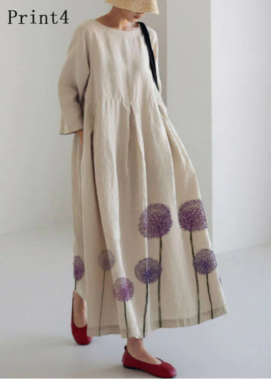 Damklänning med Fickor och Patchwork Design för Vår- och Sommarbruk 9