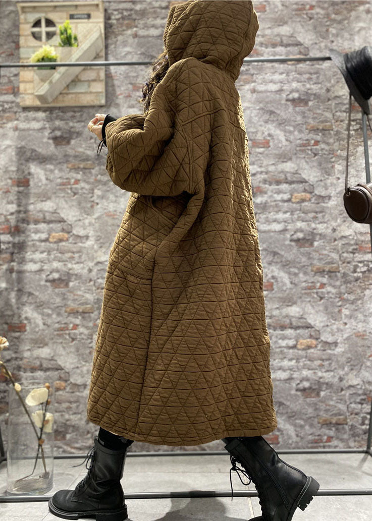 Damklänning med dragsko och kaffehuva 4