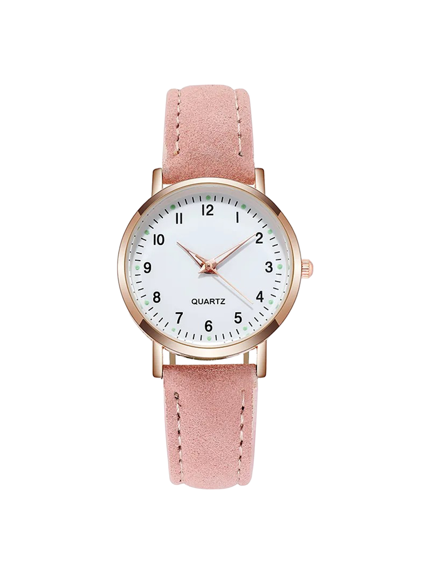 Damklocka Guld med Läderrem - Stilren Design för Vardag och Fest 6