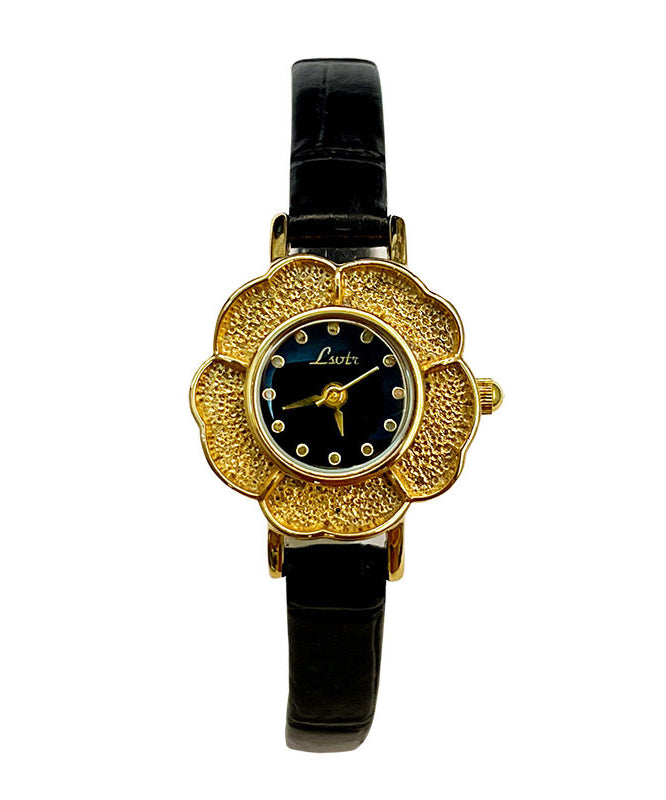 Damklocka med Camellia Quartz-rörelse och läderlegeringsarmband 4