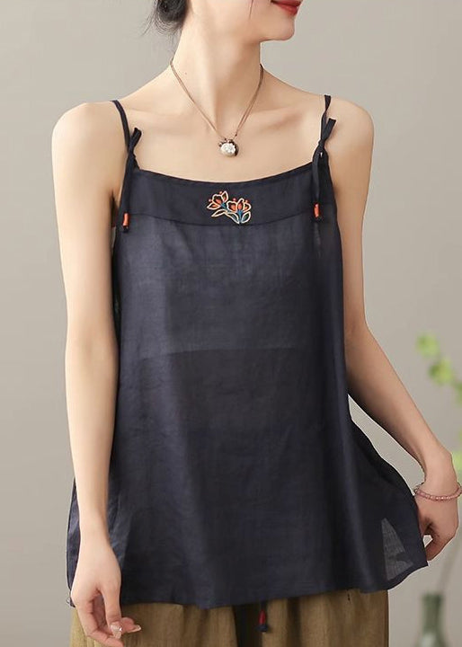 Damlinne Broderad Spaghetti Strap Sommarstil 3