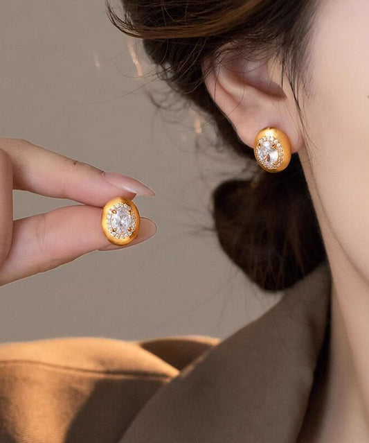 Damörhängen Stud med Zircon och Kopparlegering 0