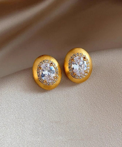 Damörhängen Stud med Zircon och Kopparlegering 3