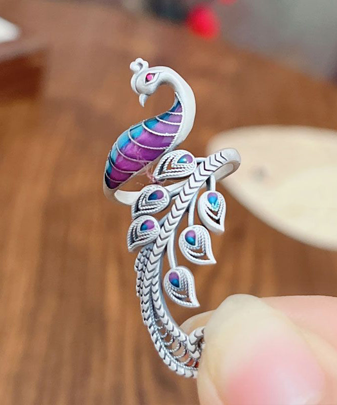 Damring Öppen Design med Phoenixmotiv Retro Stil 4