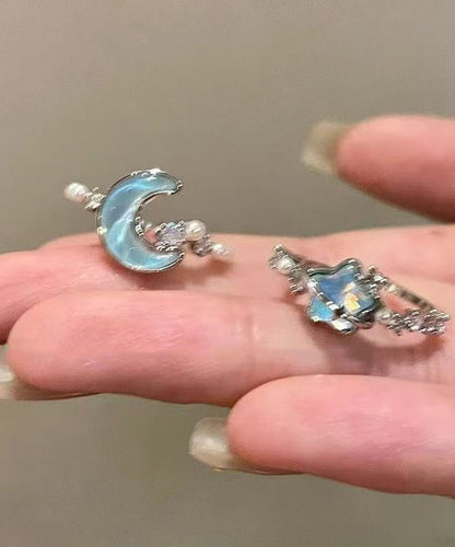 Damring Set Måne och Stjärna Tvådelad Design 2