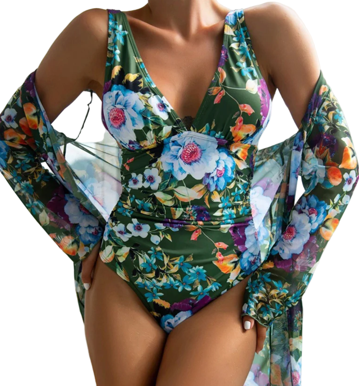 Dams Bademodenset Trendigt Design Snabbtorkande Material 0