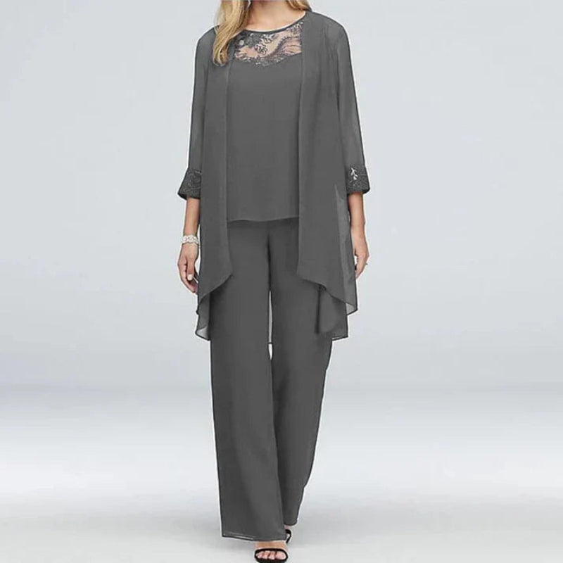 Dams Tre Delar Byxset Koordinerad Stil 2