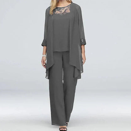 Dams Tre Delar Byxset Koordinerad Stil 2