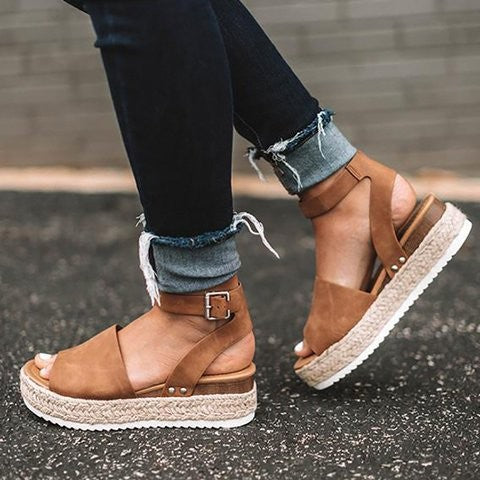 Damsandaler med Ankelrem och Fjäderspänne 1
