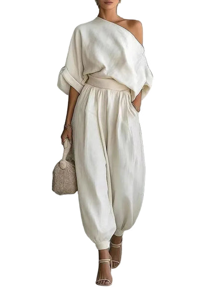 Damset Oversized One Shoulder Sommarstil 0