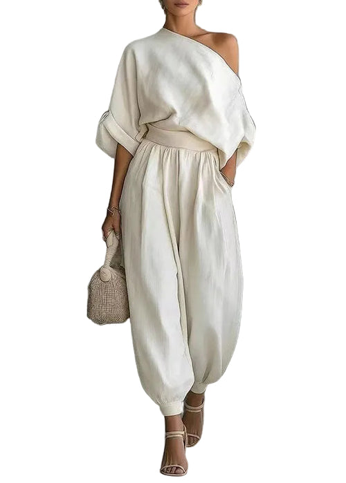 Damset Oversized One Shoulder Sommarstil 0