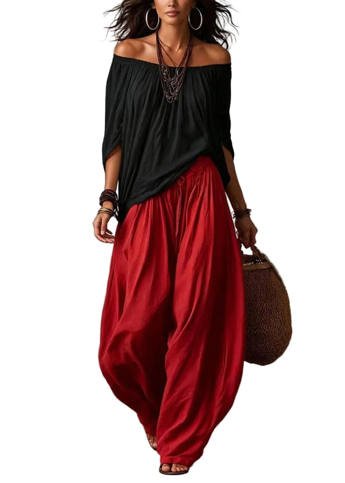 Damset Tvådelad Oversized Cold Shoulder med Batwing-ärm 0