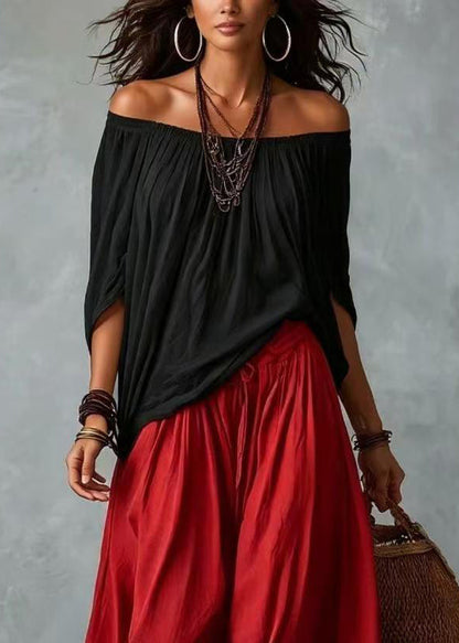 Damset Tvådelad Oversized Cold Shoulder med Batwing-ärm 3