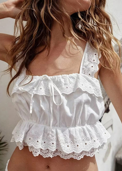 Damset Tvådelat Asymmetrisk Design Med Broderi 4