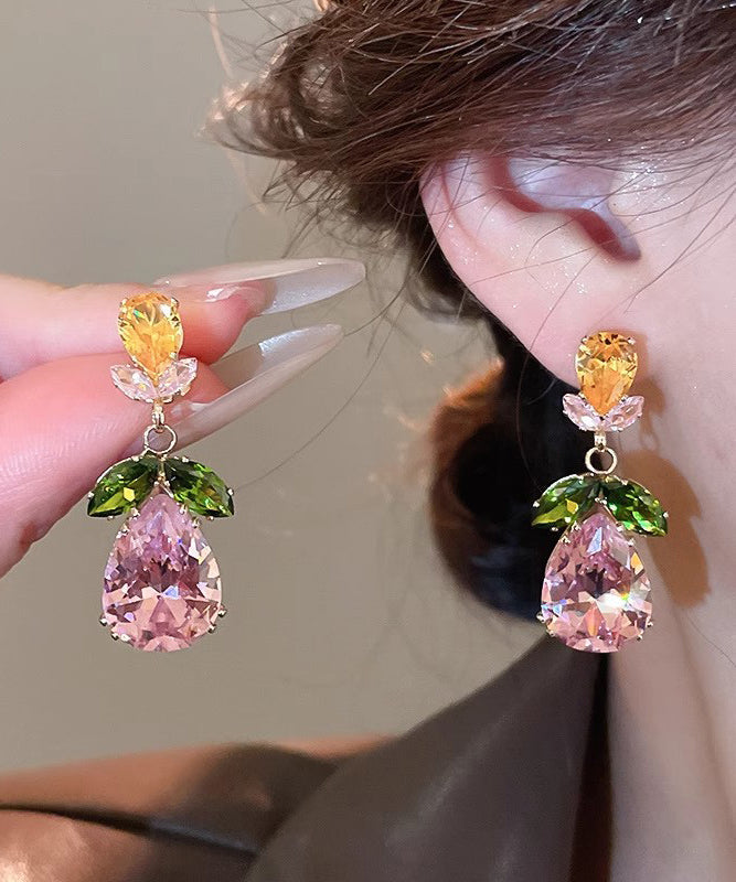 Damset med halsband och örhängen i regnbågsmotiv och kristalldetaljer 1