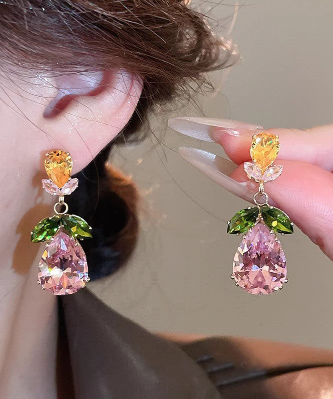 Damset med halsband och örhängen i regnbågsmotiv och kristalldetaljer 3