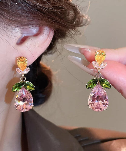 Damset med halsband och örhängen i regnbågsmotiv och kristalldetaljer 3