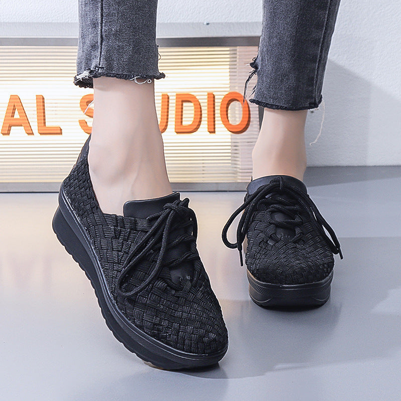 Damsneakers med Flätad Design och Komfort 4
