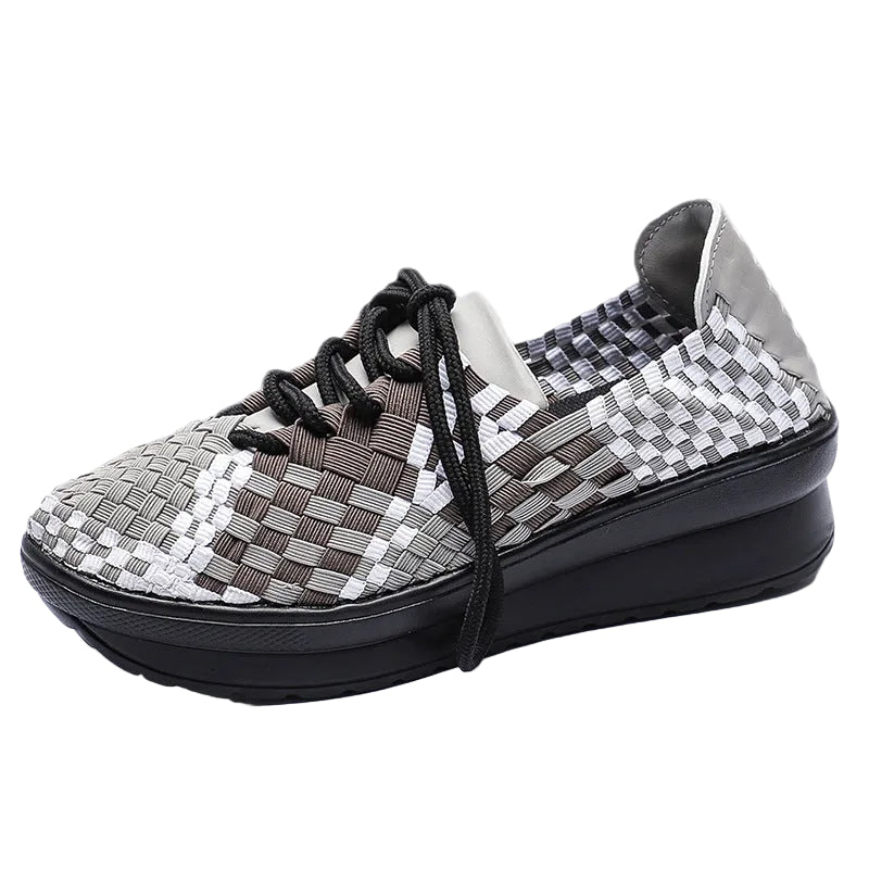 Damsneakers med Flätad Design och Komfort 5