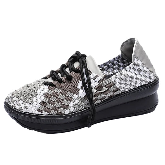 Damsneakers med Flätad Design och Komfort 5