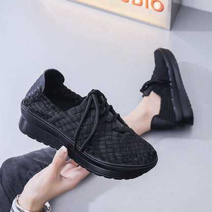 Damsneakers med Flätad Design och Komfort 6