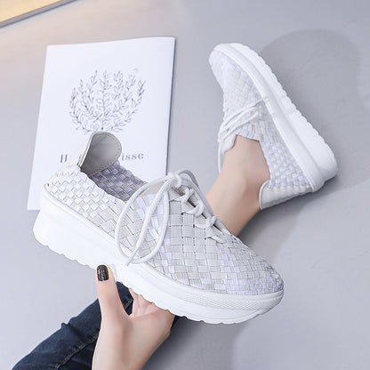 Damsneakers med Flätad Design och Komfort 7