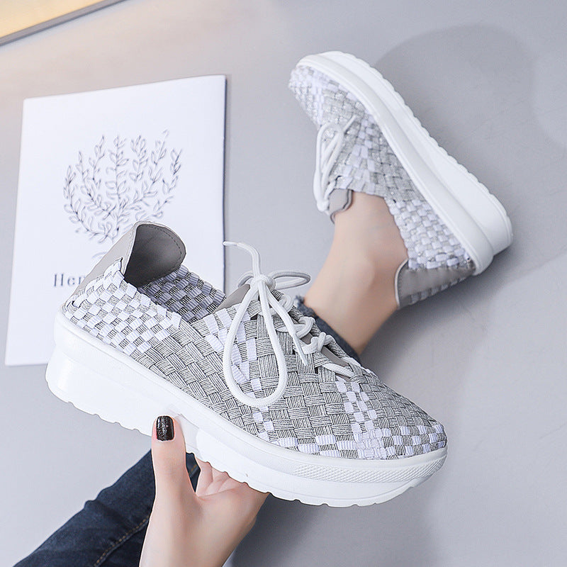 Damsneakers med Flätad Design och Komfort 8