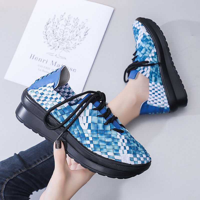 Damsneakers med Flätad Design och Komfort 9