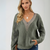 Damstickad Pullover med V-ringning och Detaljerade Ärmar 1