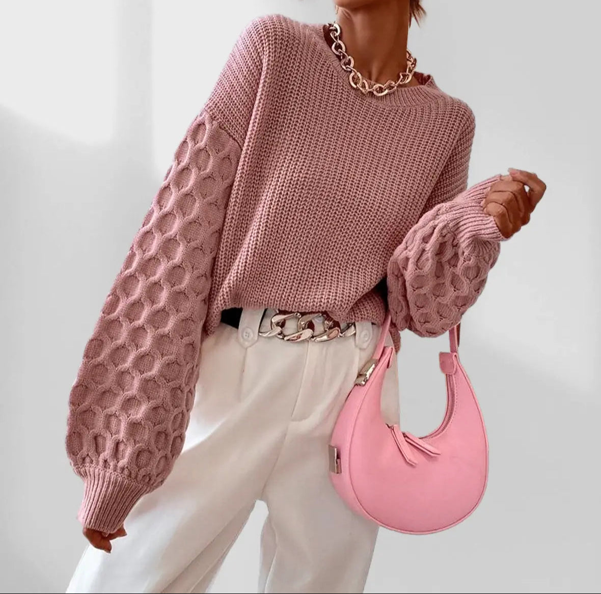 Damstickad Tröja för Hösten 2