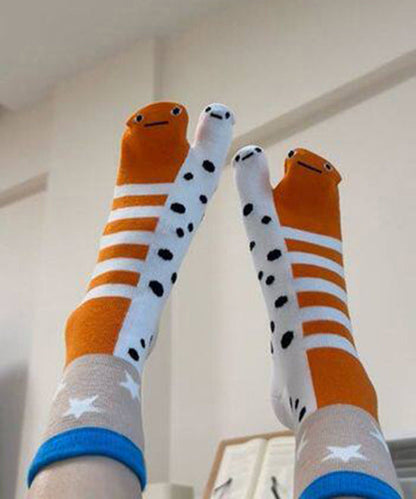 Damstrumpor Jacquard Delad Tå Mid Calf 1