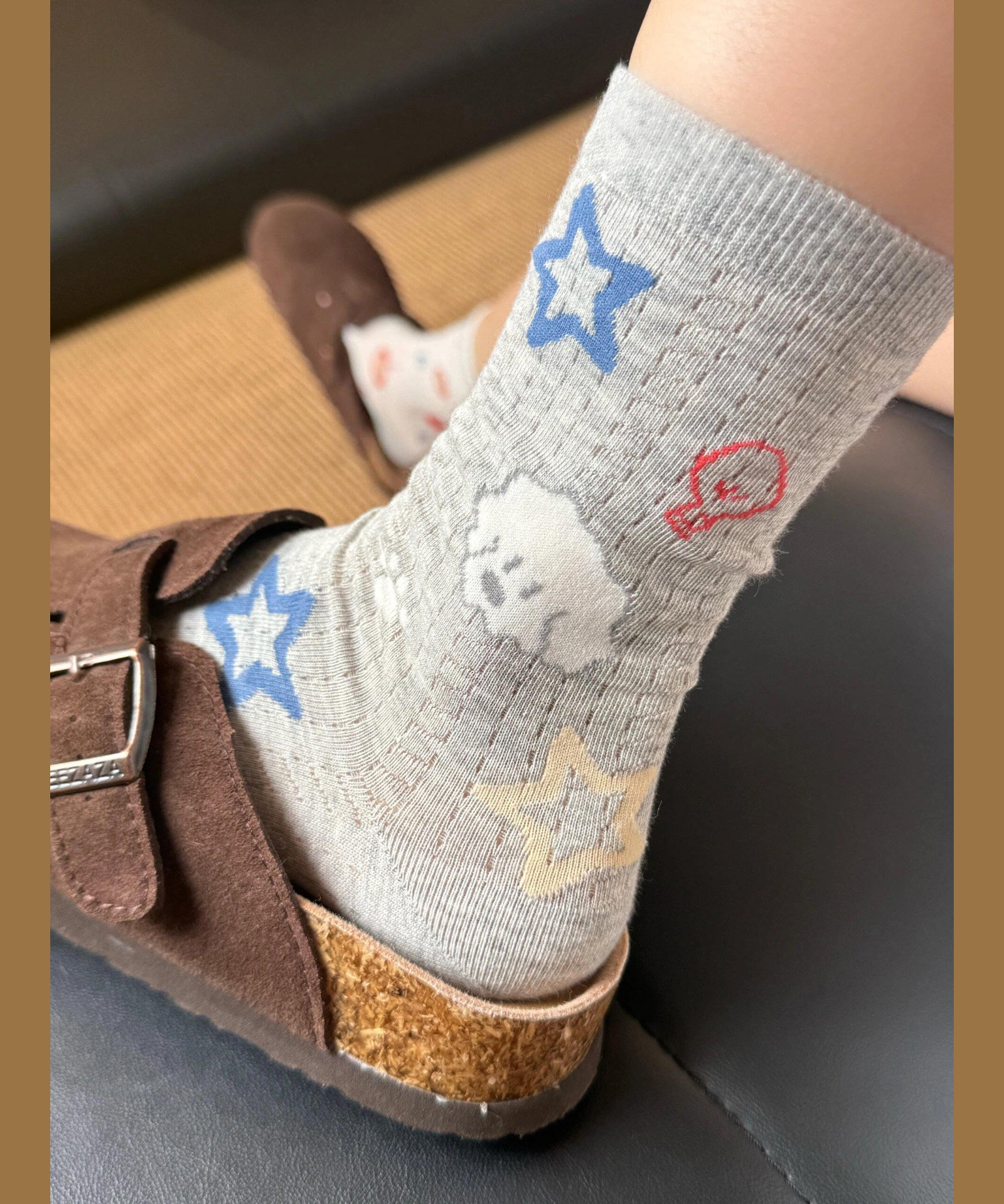 Damstrumpor Mid Calf Jacquard Stilren 2