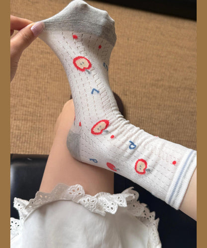 Damstrumpor Mid Calf Jacquard Stilren 4