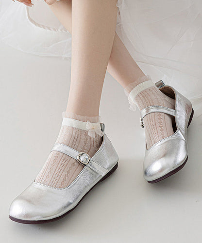 Damstrumpor Mid Calf Mesh med Spets och Rosett 3
