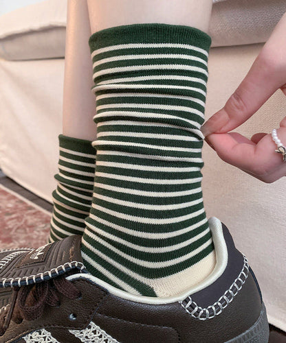 Damstrumpor Mid Calf Randiga Sommarstil 1