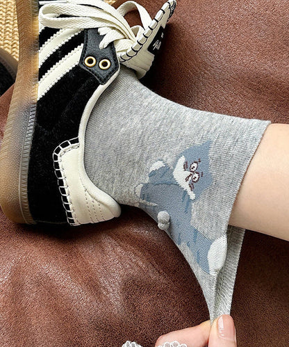Damstrumpor Midjeförsedda med Japansk Kattdesign 2