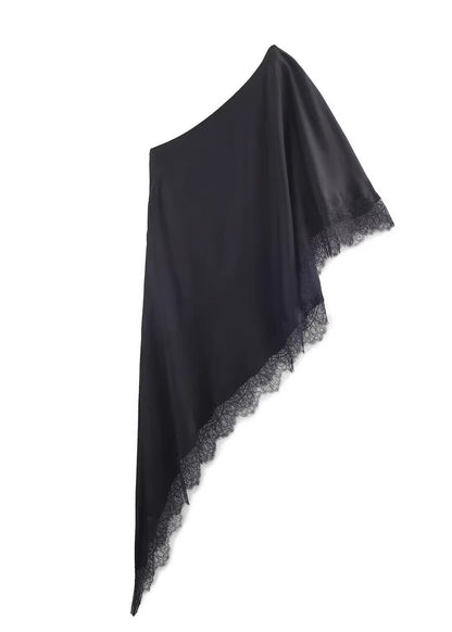 Damtop Cold Shoulder med Spetsdetaljer och Patchwork 2