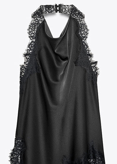 Damtop Halter Asymmetrisk Patchwork 4