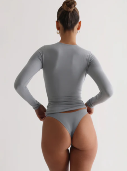 Damtop Långa Ärmar Rund Hals Modal 8