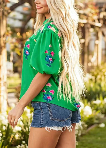 Damtopp V-ringad med Tofsdetaljer Boho-stil 4