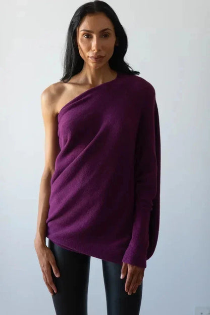 Damtröja Asymmetrisk Draperad 8