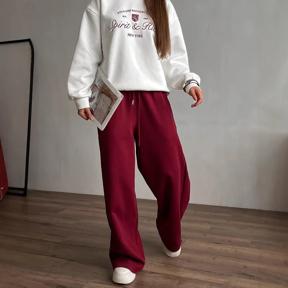 Damtröja Överdimensionerad Rund Hals 2