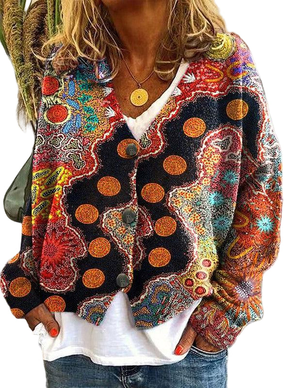 Damtröja Stickad Stil Färgglad 1