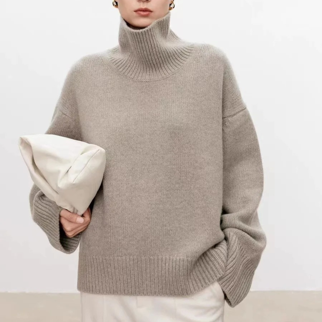 Damtröja Turtleneck Klassisk Stil 1