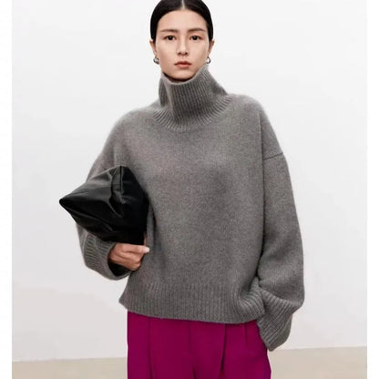 Damtröja Turtleneck Klassisk Stil 2