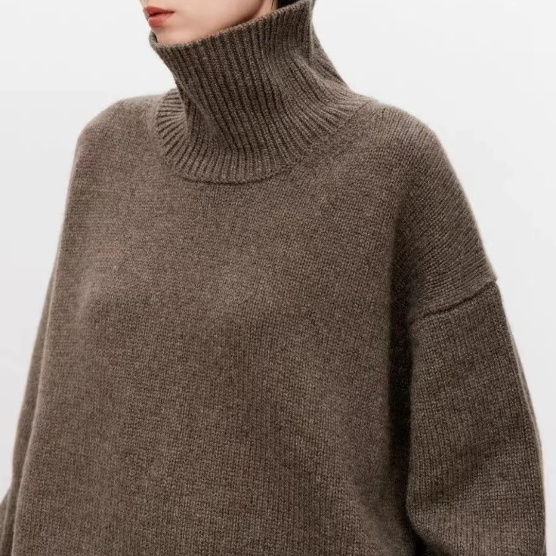 Damtröja Turtleneck Klassisk Stil 5