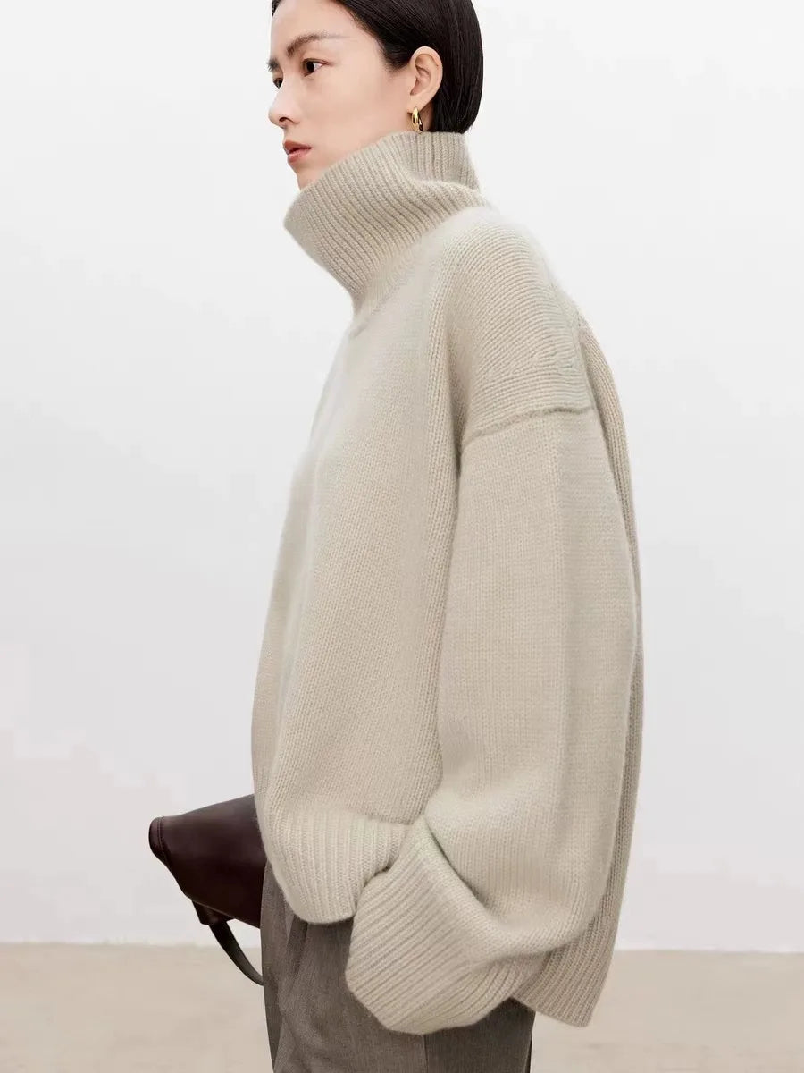 Damtröja Turtleneck Klassisk Stil 7